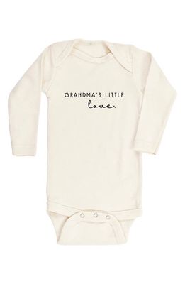 Tenth & Pine Grandma's Little Love Long Sleeve Organic Cotton Bodysuit in Natural