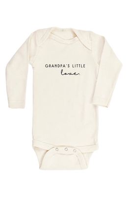 Tenth & Pine Grandpa's Little Love Long Sleeve Organic Cotton Bodysuit in Natural