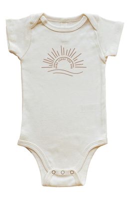 Tenth & Pine Here Comes the Sun Organic Cotton Bodysuit in Natural