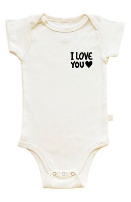 Tenth & Pine I Love You Organic Cotton Bodysuit in Natural