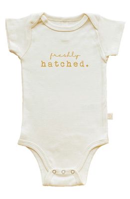 Tenth & Pine Kids' Freshly Hatched Organic Cotton Bodysuit in Natural