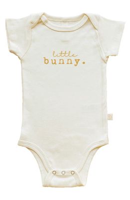 Tenth & Pine Kids' Little Bunny Organic Cotton Bodysuit in Natural