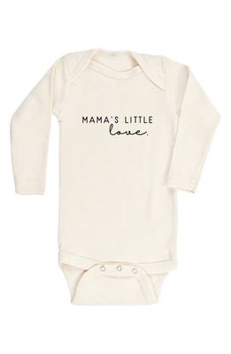 Tenth & Pine Mama's Little Love Long Sleeve Organic Cotton Bodysuit in Natural