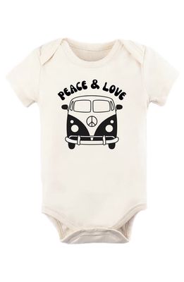 Tenth & Pine Peace & Love Bus Organic Cotton Bodysuit in Natural