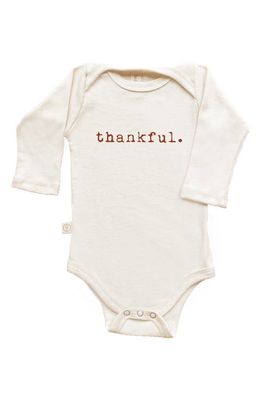 Tenth & Pine Thankful Long Sleeve Bodysuit in Natural