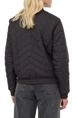 tentree Cloud Shell Quilted Bomber Jacket in Meteorite Black