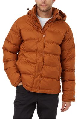 tentree Cloud Shell Water Repellent Mid Puffer Jacket in Toffee