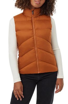 tentree Cloud Shell Water Repellent Puffer Vest in Toffee