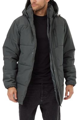 tentree Water Repellent Parka Puffer Jacket in Urban Green