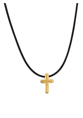 Teresa 18K Gold Cross Pendant