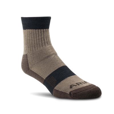 Terrain Performance Socks 2 Pair Pack in Brown, Size: Medium Regular by Ariat
