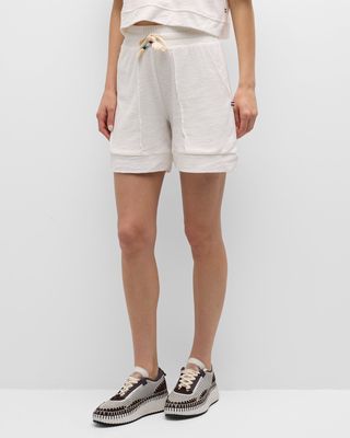 Terry Raw Midi Shorts