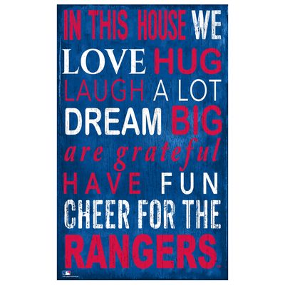 Texas Rangers 11" x 19" In This House Sign