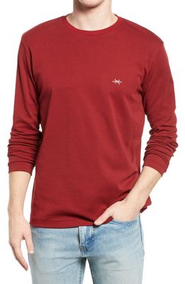 TEXAS STANDARD Long Sleeve Cotton T-Shirt in Red