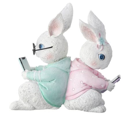 Texting Bunny Couple 6 By Valerie