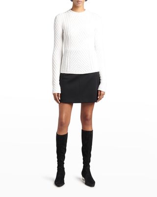 Textured Chenille Knit Pullover