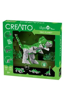 Thames & Kosmos Creatto Dino Planet Light-Up 3D Puzzle Kit in Green