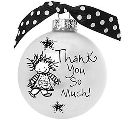 Thank You So Much Glass Ornament Inspired by Marci