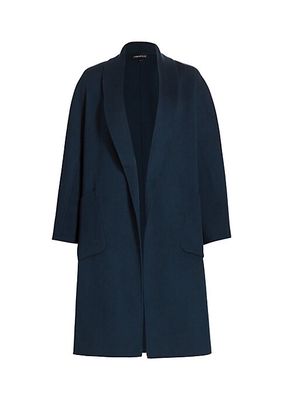 Thara Open-Front Wool-Blend Coat