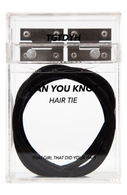 That Girl That Did Your Hair 5-Pack Knot Hair Tie Case in Black