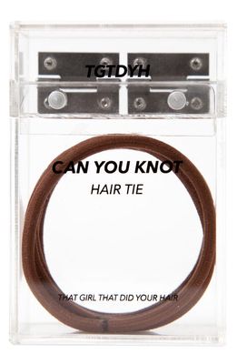 That Girl That Did Your Hair 5-Pack Knot Hair Tie Case in Brunette