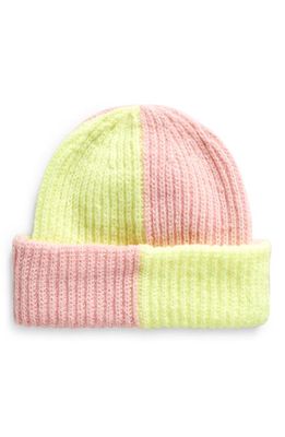 The Accessory Collective Colorblock Beanie in Yellow