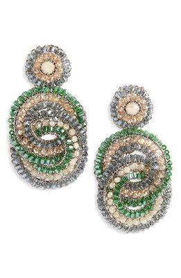 The Accessory Junkie Beaded Drop Earrings in Green