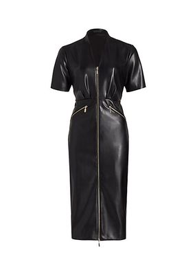 The Adair Faux Leather Zip Dress