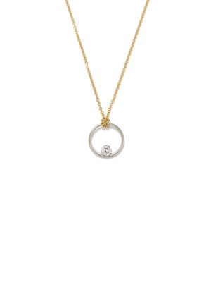 THE ALKEMISTRY 18kt gold and diamond floating necklace - Silver