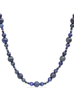 THE ALKEMISTRY 18kt recycled gold Blueberry lapis lazuli bead necklace