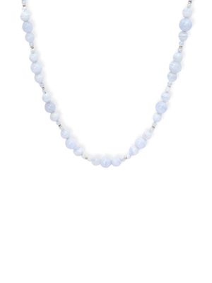 THE ALKEMISTRY 18kt recycled gold Taro blue chalcedony bead necklace