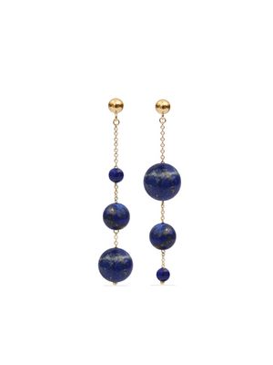 THE ALKEMISTRY 18kt recycled yellow gold and lapis lazuli chain earrings