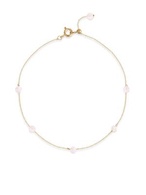 THE ALKEMISTRY 18kt recycled yellow gold and quartz chain anklet
