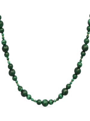 THE ALKEMISTRY 18kt recycled yellow gold Matcha malachite beaded necklace - Green