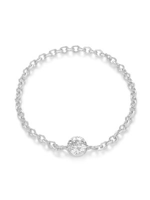 THE ALKEMISTRY 18kt white gold Aria drilled diamond chain ring