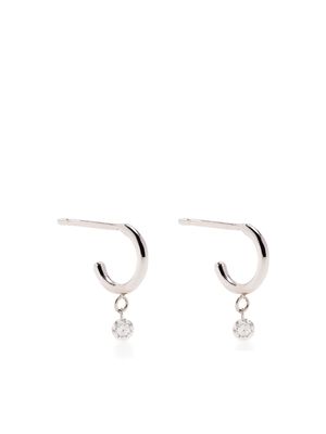 THE ALKEMISTRY 18kt white gold diamond hoop earrings - Silver