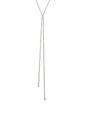 THE ALKEMISTRY 18kt white gold diamond lariat chain - Silver