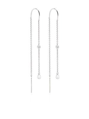 THE ALKEMISTRY 18kt white gold diamond threader earrings - Silver