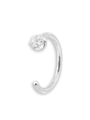 THE ALKEMISTRY 18kt white gold loop diamond single hoop earring - Silver