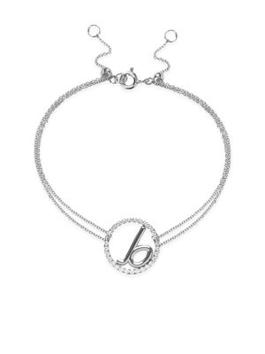 THE ALKEMISTRY 18kt white gold Love Letter B diamond bracelet - Silver