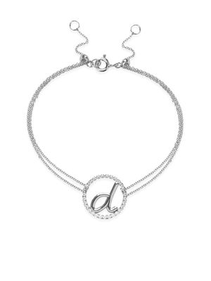 THE ALKEMISTRY 18kt white gold Love Letter D diamond bracelet - Silver