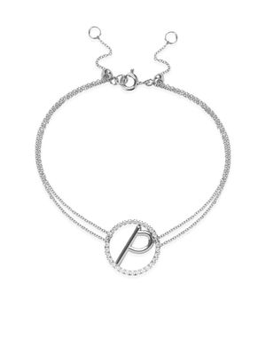 THE ALKEMISTRY 18kt white gold Love Letter P diamond bracelet - Silver