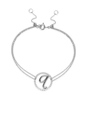 THE ALKEMISTRY 18kt white gold Love Letter Q diamond bracelet - Silver