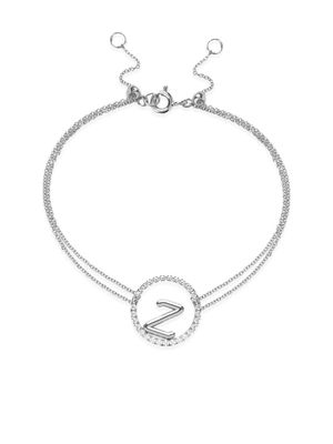 THE ALKEMISTRY 18kt white gold Love Letter Z diamond bracelet - Silver