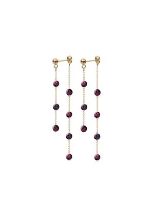 THE ALKEMISTRY 18kt yellow gold Boba garnet drop earrings