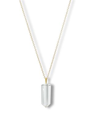 THE ALKEMISTRY 18kt yellow gold Iqra clear quartz crystal necklace