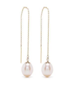 THE ALKEMISTRY 18kt yellow gold large pearl threader earrings