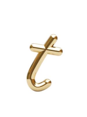 THE ALKEMISTRY 18kt yellow gold t initial stud earring