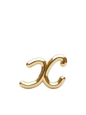 THE ALKEMISTRY 18kt yellow gold x initial stud earring