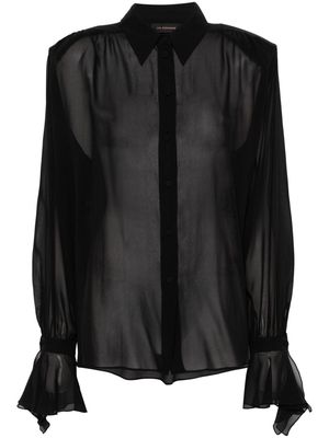 THE ANDAMANE chiffon silk shirt - Black